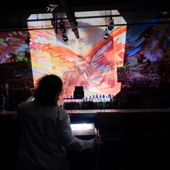 Projections on Mural Wall