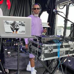 Von Vargas doing at the 2022 VEGAN SOULFEST at West Covington Park