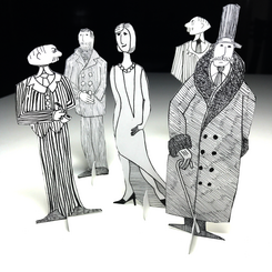 Crosshatched characters