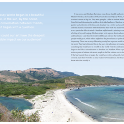 The opening of the book.