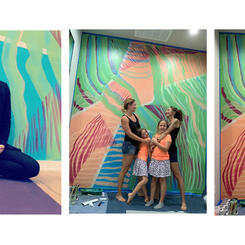 Fayetteville Mural in Yoga Studio