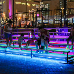 Sun Stomp - bleacher interaction