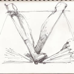 Thought Experiment, 2018 drawing