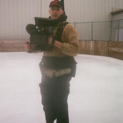 Behind the Scenes Still #1 - Skating with Big Camera