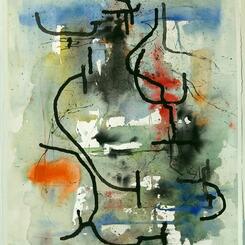 Aerial Act watercolor painting.