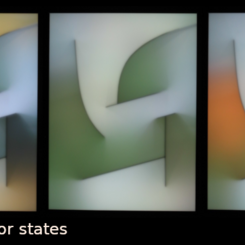 Test Flight in five consecutive color-states.