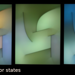 Test Flight in five consecutive color-states.