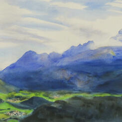 The Rhone Valley from above Bex