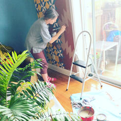 Me at Work on North Star Mural