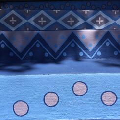 Folk Art Steps Upper Detail