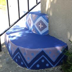 Lower Folk Art Steps Detail