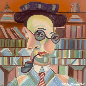 Modern Arts meets Cubism - The Book keeper