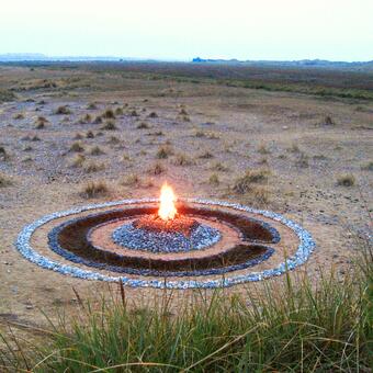 Earth art, installation, henge, stone