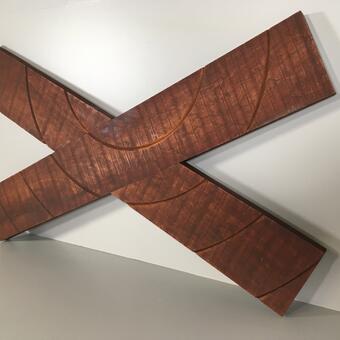 Image of abstract sculpture, wall relief 