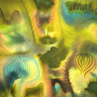 Handmade inks on Arches Watercolor Paper, 20"x 16". Winter Solstice.