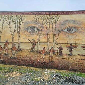 native american susquehannock mural