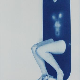 Bacta, 2023, 12x18, Cyanotype on paper