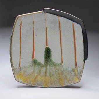 square dinner plate, 10.5" x 10.5" x 1.5"