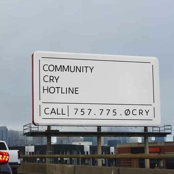 The Community Cry Hotline is a social practice project where the phone number is live and available for all to call, text and share their lives to remember they are not alone.