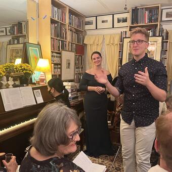 Composer Erik Franklin introducing Mothers of Ragnarok