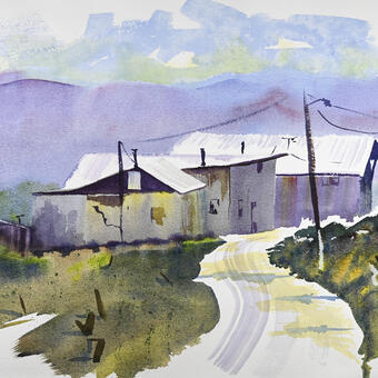 Rural scene in Truchas, New Mexico