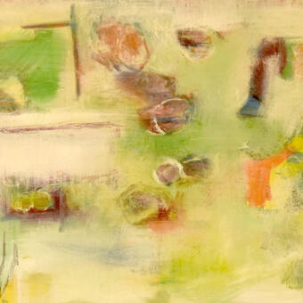 A reworked canvas using acrylic & oil -this painting is for sale $3,000