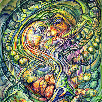 Ink and color pencil on Paper
