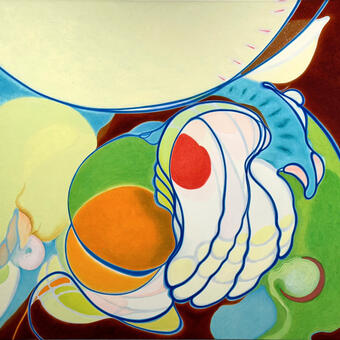 Equus, 2024, oil and alkyd on canvas, 40" x 44"