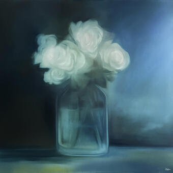 Modern Romantic Still Life of Peonies in Light