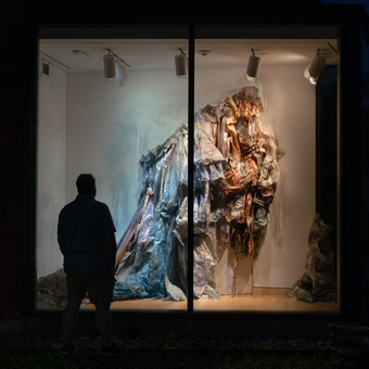 paper installation, monotypes