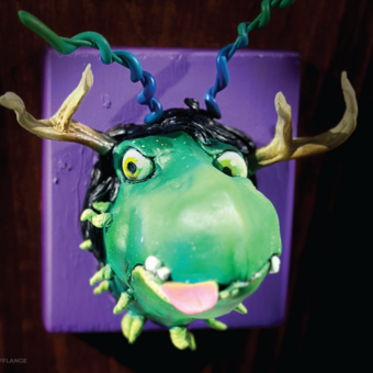 Contemporary mixed-media, faux taxidermy sculpture