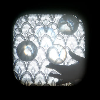 Still from video component of Circles in Absolute Night