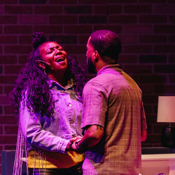 Image of a scene from the stage play, Anatomy of Love. 