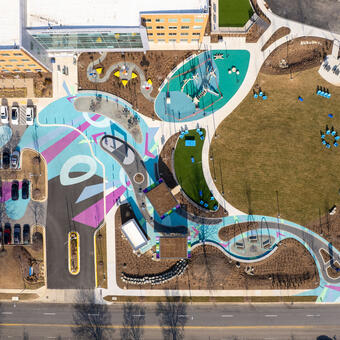 BLC Civic Plaza - Pavement Art “BLC Civic Rays”