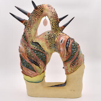 A photograph of a ceramic sculpture.