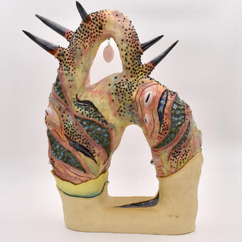A photograph of a ceramic sculpture.