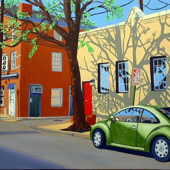 24 by 32 inches wide, oil paint on stretched canvas.