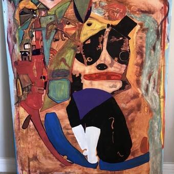 A picture of a Boston Terrier, landscape, and various aspects of Haitian culture are shown.