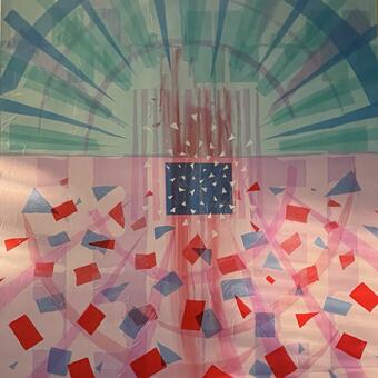 48”x 60” Plastic Painting on canvas