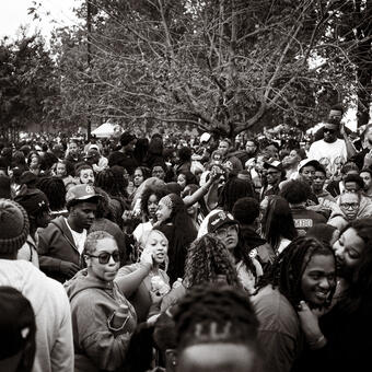 large crowd at an HBCU homecoming 