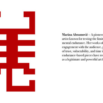 Marina Abramović – A pioneering performance artist known for testing the limits of physical and mental endurance. Her works often involve direct engagement with the audience, pushing boundaries of trust, vulnerability, and time in art. Abramović’s endurance-based pieces have redefined performance as a legitimate and powerful art form.