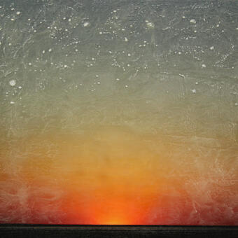 Stars in sky over sunset