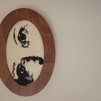 embroidery self-portrait of my eyes as a caregiver