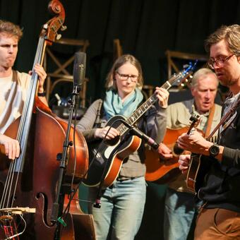 people playing bluegrass music