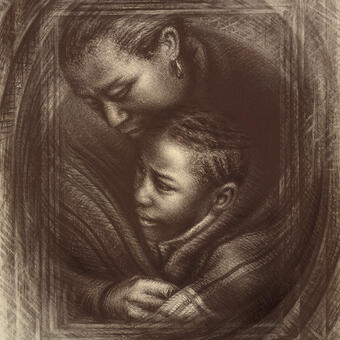 Pastel Pencil Drawing on Paper