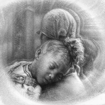 Charcoal Drawing on Paper