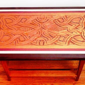 River Currents Wood Carving 