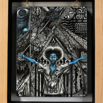 Favor, Mixed. Media on Wood Panel