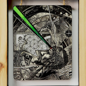 Origin, Mixed Media on Wood Panel