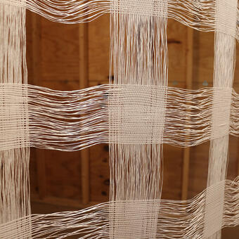 Detail of Dental Floss Weaving (Reach Mint Waxed)